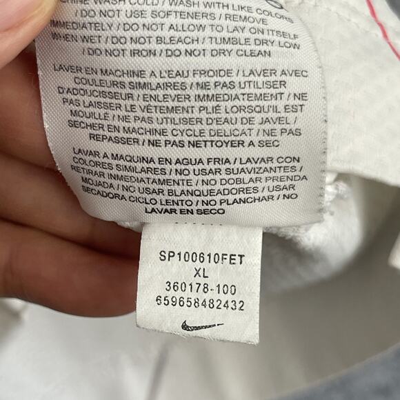 Nike Dri Fit Golf Polo Shirt Mens XL White Geometric Performance Stretch - Picture 8 of 15